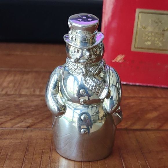 Lenox Kirk Stieff Collection Mr. & Mrs. Snowman Pewter Salt and Pepper‎ Shakers - Picture 3 of 11